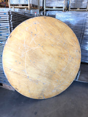60'' ROUND Wood Folding Banquet Table - Scratch and Dent Clearance.